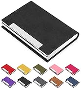 Padike Business Card Holder/ Case Professional PU Leather & Stainless Steel Multi Wallet Credit C...