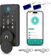 Keyless Entry Door Lock, Biquole Smart Lock with App Control, Fingerprint Door Lock, Electronic K...
