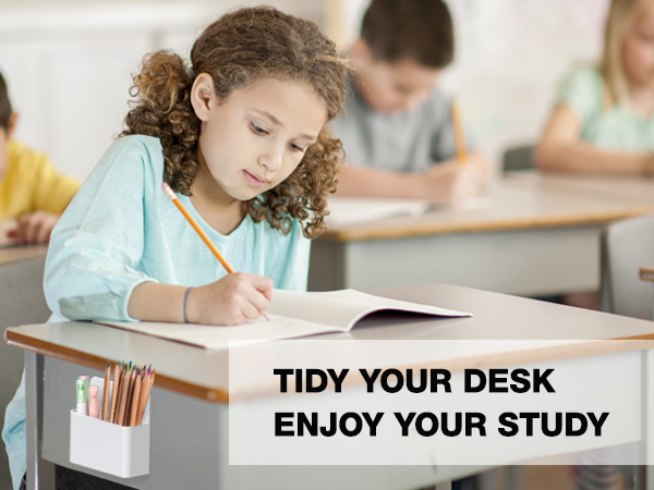 helping kid to keep study desktop tidy so that they can focus on studying