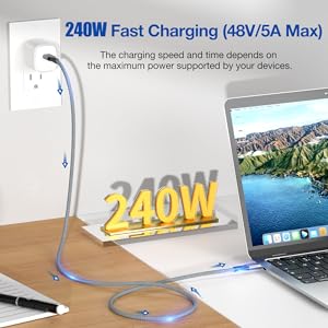 usb c cable 240w fast charger charging 48V/5A Max 100w 200w 140w 170w 65w 85w 60w 18w