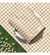 SAMSIER Outdoor Picnic Blankets Waterproof Foldable Sandproof, Large Gingham Cute Picnic Mat Wash...
