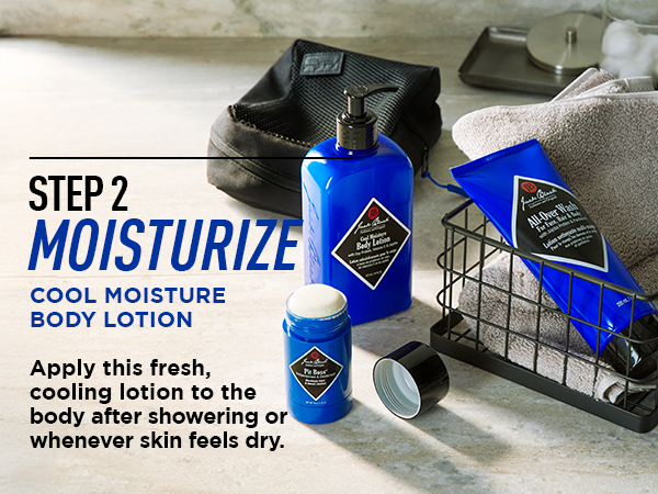 Jack Black, Mens Grooming, Body Care, Regimen, Routine, Step 2, Moisturize, Body Lotion