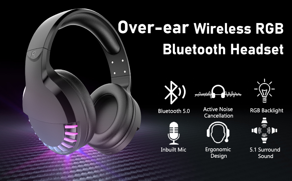 wireless bluetooth gaming headset