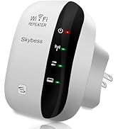WiFi Extender Wireless Signal Range Booster, 300Mbps 2.4GHz Wi-Fi Repeater with Ethernet Port, 80...