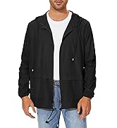 Zando Packable Mens Rain Jacket Lightweight Raincoat Waterproof with Hood Outdoor Windbreaker Jac...