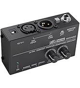 LiNKFOR MA400 Headphone Amplifier for XLR Microphone & Audio Signal with Volume Controls, 6.35mm ...