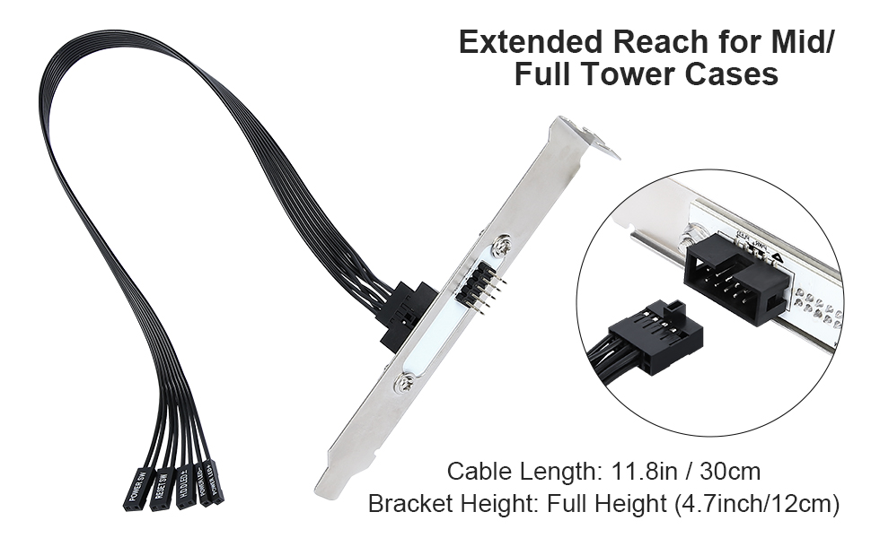PC Power Switch Extension Cable