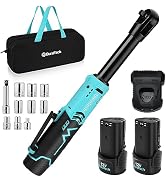 DURATECH 3/8" Extended Ratcheting Wrench Set, 44 Ft-Lbs 180 Rpm 12V Electric Ratchet Socket Wrenc...