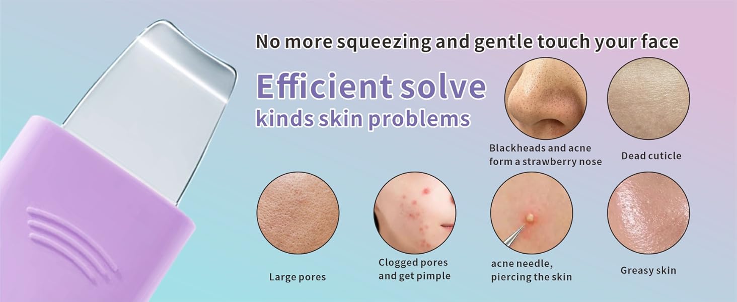 Blackhead Remover Tool,Silicone Face Scrubber, 2 in 1 Nose Scraper for Deep Cleansing