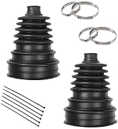 Opuweiy 2PCS CV Boot Repair Kit, High-temperature Resistant Axle Boot with 4 Stainless Steel Clam...