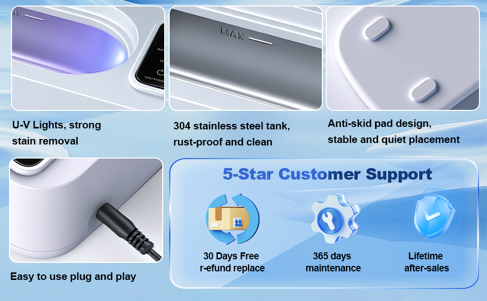Ultrasonic Jewelry Cleaner, 48KHz Ring Cleaner Ultrasonic