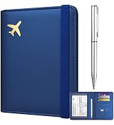 JKhandy Passport and Vaccine Card Holder Combo, Cover Case with CDC Vaccination Card Slot, Cute L...