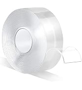 CLAVICHORD Double Sided Tape Heavy Duty, 1inch 10ft Clear Mounting Tape Sticky,Removable Two Side...