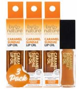 By Nature Caramel Sundae Lip Oil – Hydrating Lip Treatment with Botanical Oils & Vitamin E – Nour...