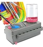 Paint Brush Cleaner, Paint Brush Rinser with Drain and Brush Holder, Paint Brush Washer Water Rec...