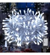 MGYIF 100FT 300 LED Christmas Lights Plug in,Cool White Waterproof Fairy Lights with Timer/8 Mode...
