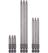 Rocaris 9 Pack 1/4 Inch Hex Shank Long Magnetic Square Head Screwdriver Bits Set Power Tools SQ2 ...