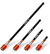 Drill Bit Extension Set, LATTOOK 4-Pieces 2-3/8", 4", 6", 12'' Long Magnetic Drill Screwdriver Bi...