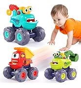 OCATO Monster Truck Toys for 1 2 3 Year Old Boy Birthday Gift, Construction Toys Pull Back Cars f...