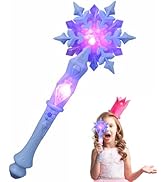 MAGICLULU Light Up Wand Snowflake Princess Wands for Kids Christmas Halloween Party Supply (Witho...