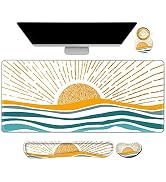AIMSA Large Gaming Mouse Pad Set, Keyboard Wrist Rest Support + Extended Mouse Pad + Mouse Wrist ...