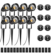 LightingWill 5W Landscape Lighting, Warm White 3000K-3500K, DC 12V LED Low Voltage Landscape Ligh...