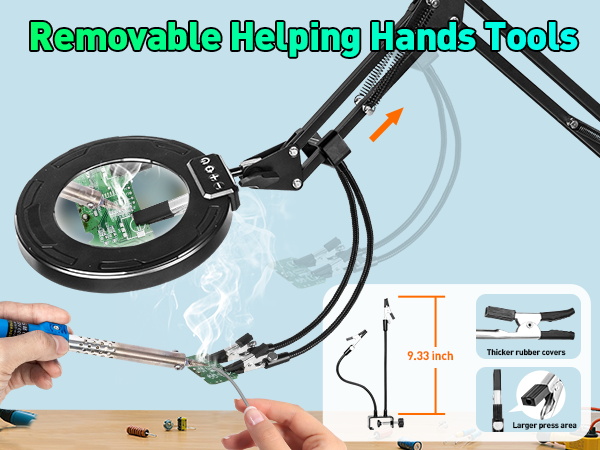 magnifier with light and stand
