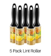 Professional Lint Roller with Giant Adhesive Extra Sticky Pet Hair Lint Remover 5 Roller