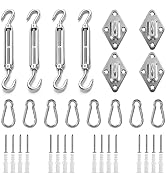 HOMPER M6 Awning Attachment Set, Heavy Duty Sun Shade Sail Stainless Steel Hardware Kit for Garde...