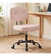 DUMOS Home Office Desk Chair - Ergonomic Armless PU Leather Computer Rolling Task Chair,with Comf...