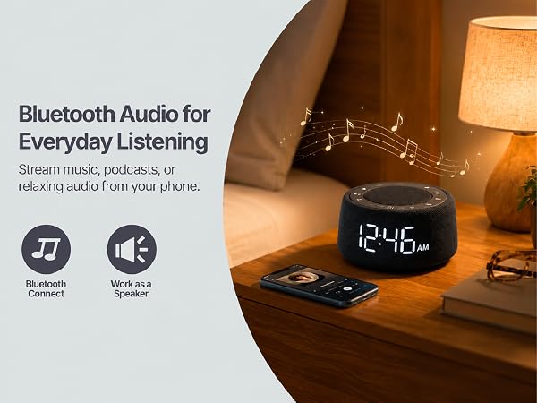 bluetooth sound machine alarm clock
