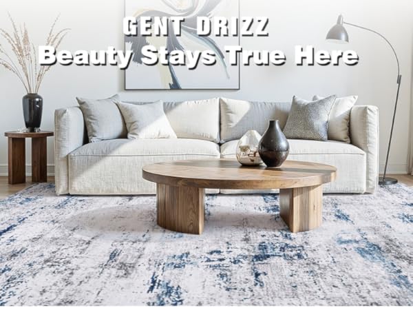 Soft modern area rugs with abstract pattern