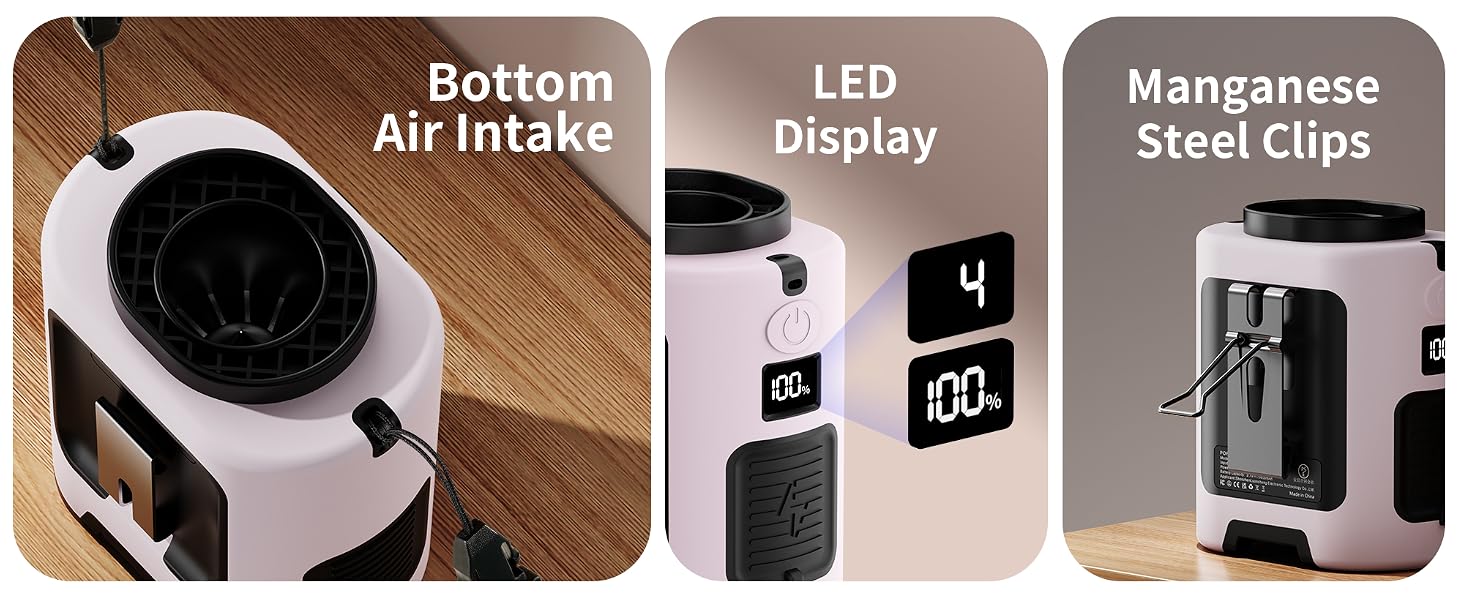portable waist fan for outdoor camping