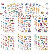 24 Sheets Ocean Stickers for Kids, 564 Pcs Under The Sea Animal Stickers Bulk Preschool Sticker S...