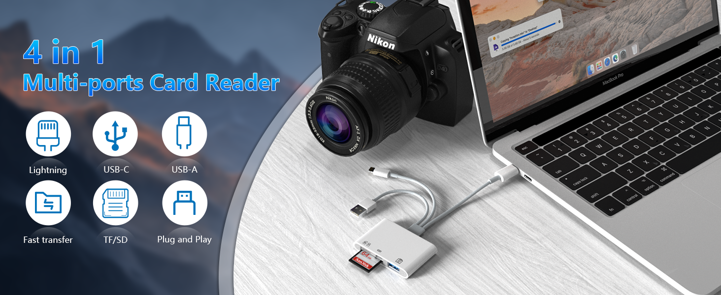 4 in 1 universal card reader iphone