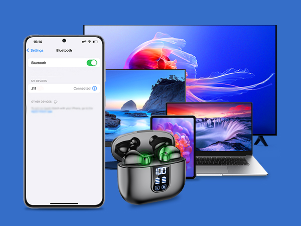 Simply open the case and the earbuds will instantly connect to your Android or iOS device.