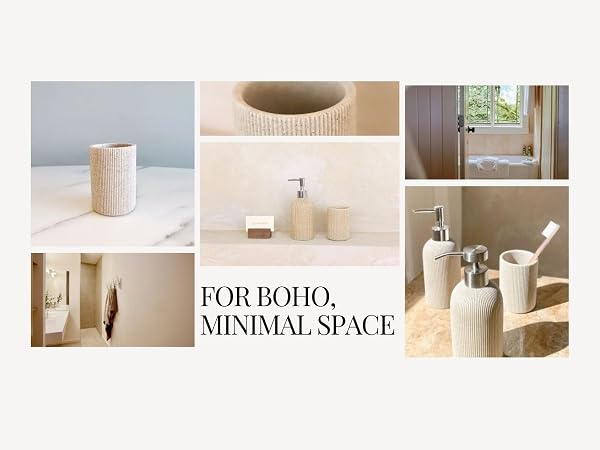 sand beige toothbrush holder for boho home