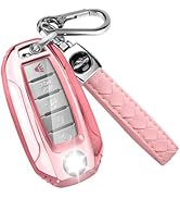 MILD EAST for Infiniti Key Fob Cover with Keychain, 3 4 5 Button Car Key Case for Q50 Q60 QX60 QX...