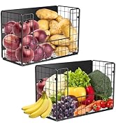 2 Set Magnetic Shelf for Fridge , Fruit Potato & Onion Storage Bins, Pantry Organizers & Storage,...
