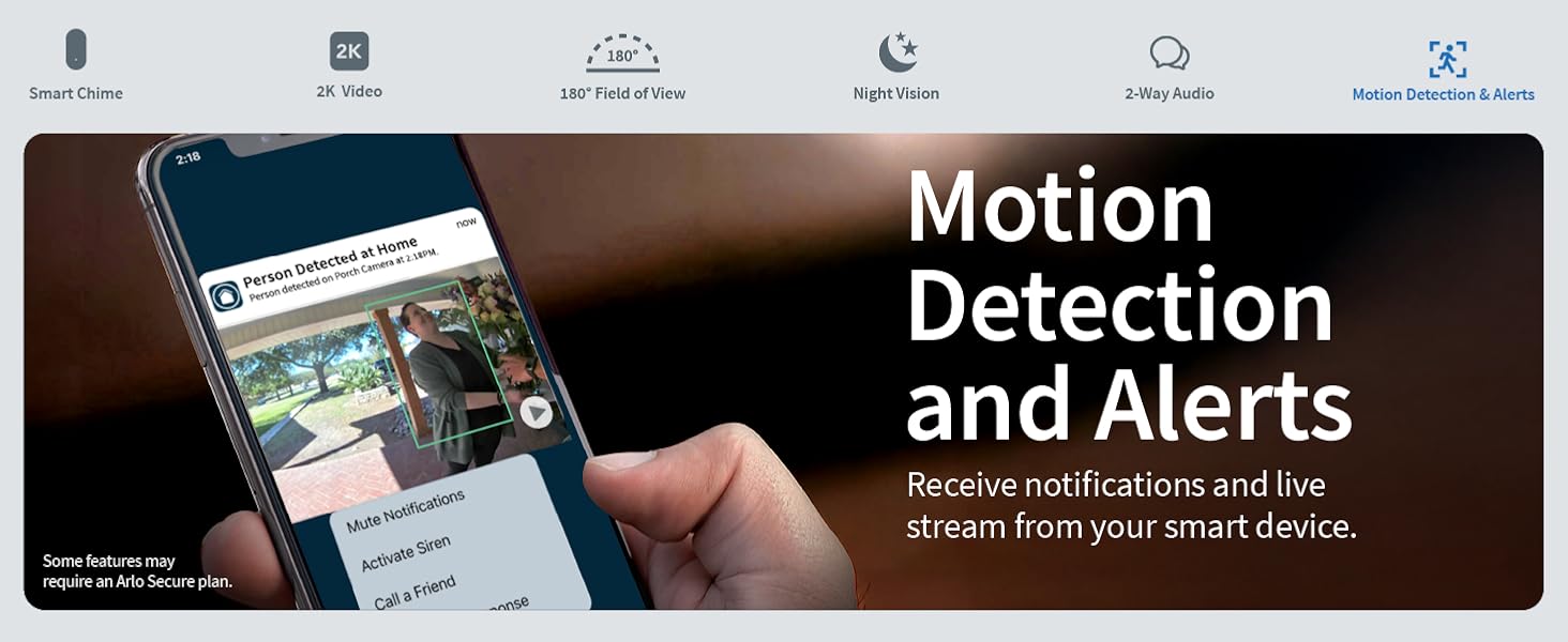 motion detection and alerts receive notifications and live stream from your smart device.