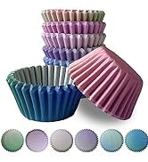 Cupcake Liners Cupcake Cups 300-Count Food Grade Pink Purple Blue Gradient Design Cupcake Papers ...