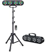 DJ Lights with Stand, Telbum Stage Lighting Packages Sound Activated LED Party Bar Light Set, for...