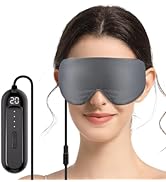 Telepepe Heated Eye Mask, Cordless Warm Eye Compress for Dry Eyes Blepharitis, 2500mAh Rechargeab...