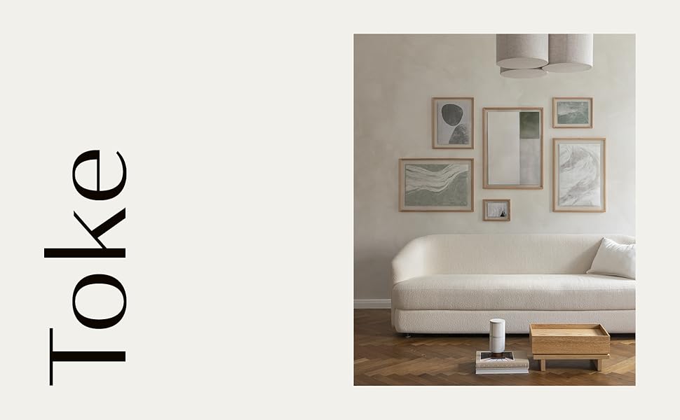 Curved wooden wall shelves