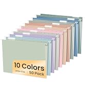 SUNEE Hanging File Folders, 50 Pack Letter Size Hanging File folders with 1/5-cut Tabs, Stay Orga...