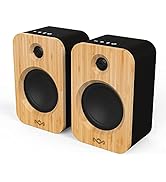 House of Marley Get Together Duo, Powerful Bookshelf Speakers with Wireless Bluetooth Connectivit...