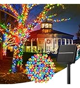 Minetom Solar String Lights Outdoor, 40FT 100 LED String Lights Solar Powered with 8 Lighting Mod...