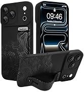 Jefonha Case for iPhone 17 Pro Max Silicone Phone Case with Strap for Women Girls Simple Ocean Wa...