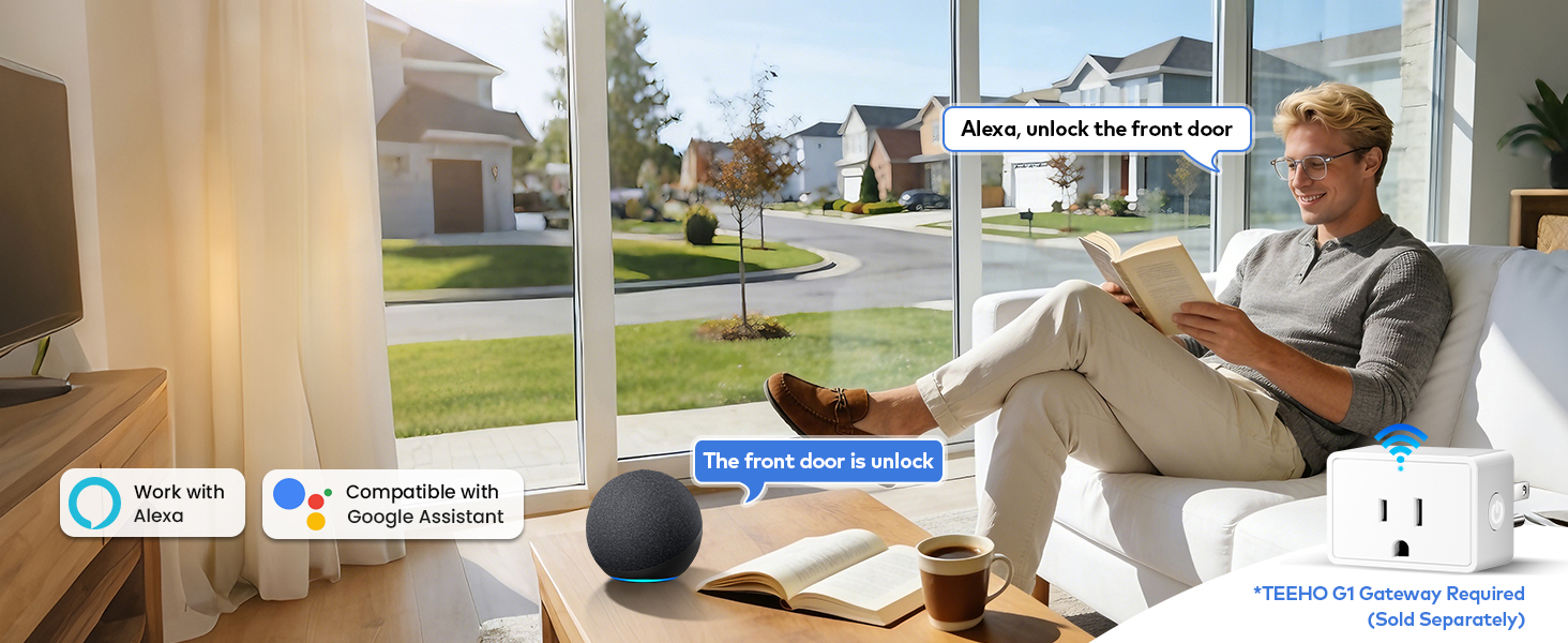 Works with Google & Alexa Assistants to support voice commands for locking and lock status checks