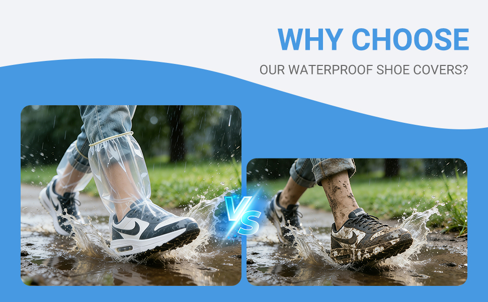 rain shoe coversReusable soft and skin friendly raincoat , waterproof shoe covers